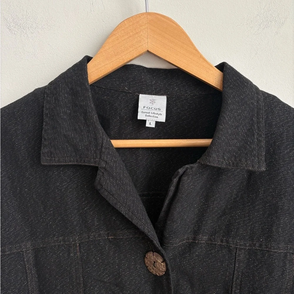 Focus Casual Lifestyle Collection Button Front Jacket Women’s Size Large